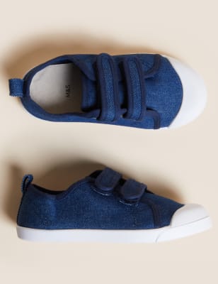 

M&S Collection Denim-Turnschuhe für Kinder mit Freshfeet™ und Klettverschluss (19,5-32), Denim