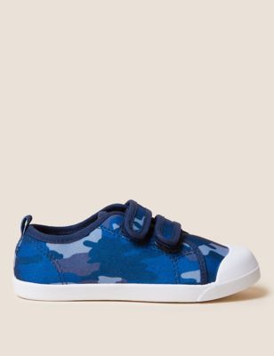

Unisex,Boys,Girls M&S Collection Freshfeet™ Camo Riptape Trainers (3 Small - 13 Small) - Navy Mix, Navy Mix
