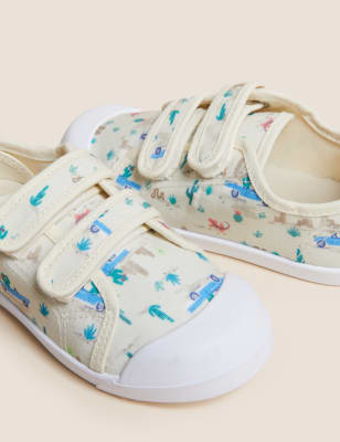 

Unisex,Boys,Girls M&S Collection Kids' Freshfeet™ Riptape Car Pumps (3 Small - 13 Small) - Cream Mix, Cream Mix