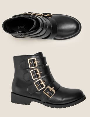 four buckle boots