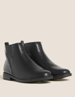 

M&S Collection Chelsea-Stiefel mit Freshfeet™ und Blitzmotiv für Kinder (32-39,5) - Black, Black