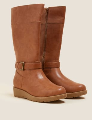 

Girls M&S Collection Kids' Freshfeet™ Mid Calf Boots (13 Small - 6 Large) - Tan, Tan