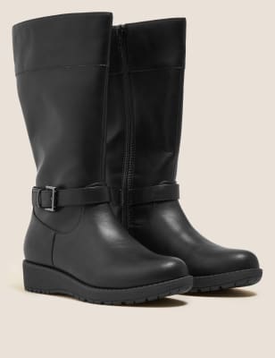 

Girls M&S Collection Kids' Freshfeet™ Mid Calf Boots (13 Small - 6 Large) - Black, Black