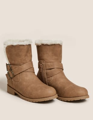 

M&S Collection Botines infantiles Freshfeet™ (13 pequeño-6 grande) - Tan, Tan