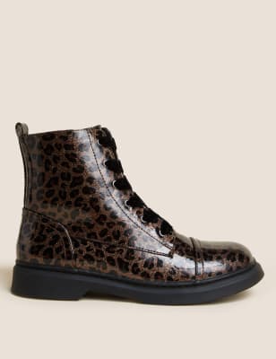 animal print ankle boots