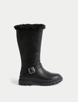 Kids high black discount boots