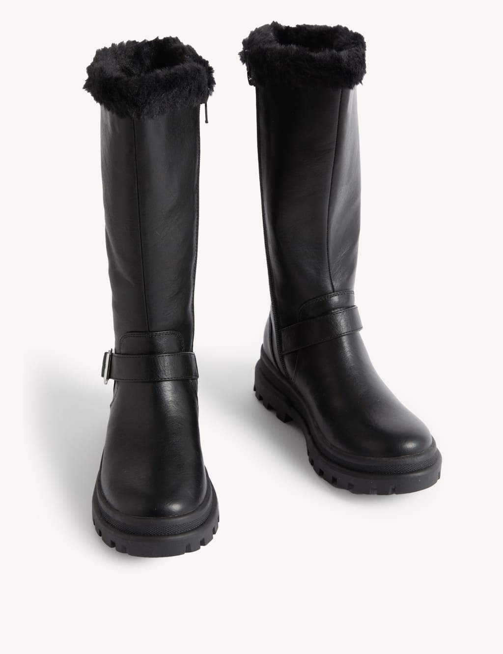 Mid calf online fur lined boots