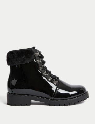 

M&S Collection Botines infantiles de charol Freshfeet™ (1 grande-6 grande) - Black Patent, Black Patent
