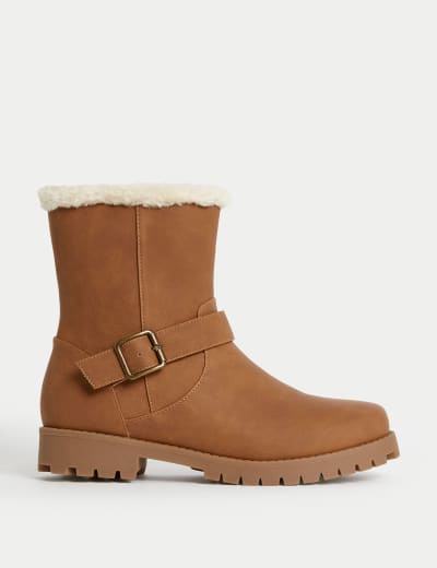 Kids' Faux Fur Ankle Boots (1 Large - 6 Large)