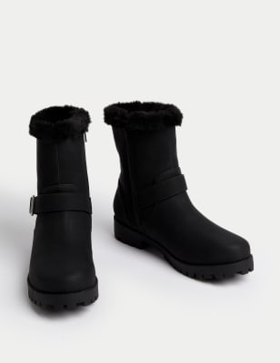Kids' Faux Fur Ankle Boots (1 Large - 6 Large)