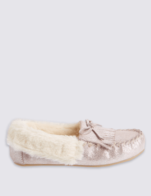 kids moccasin slippers