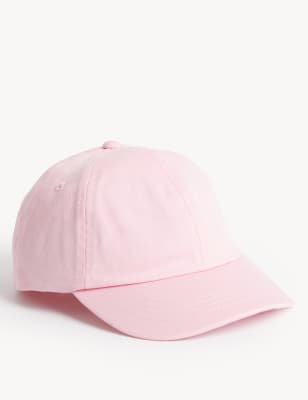 

M&S Collection Gorra de béisbol infantil lisa 100% algodón (12 meses-13 años) - Light Pink, Light Pink