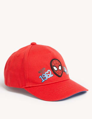 

Boys M&S Collection Kids' Pure Cotton Spider-Man™ Cap (1.5 - 6 Yrs) - Chilli, Chilli
