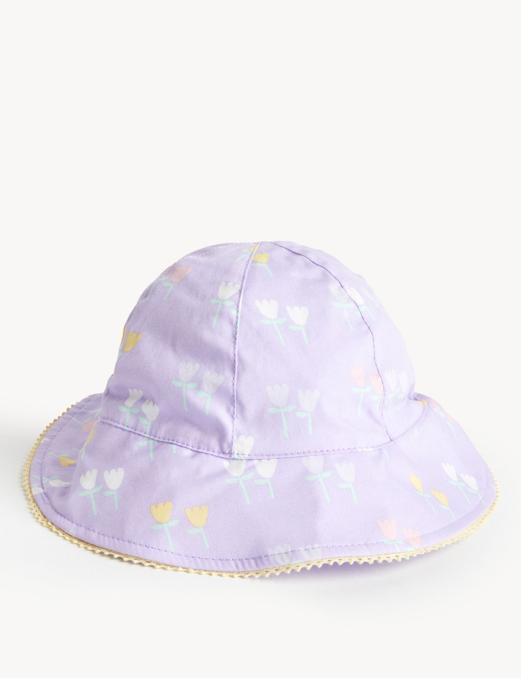 Kids' Pure Cotton Floral Sun Hat (0 - 12 Mths) image 1