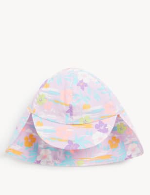 

Unisex,Boys,Girls M&S Collection Kids' Pure Cotton Floral Sun Hat (0-6 Yrs) - Cool Pink, Cool Pink