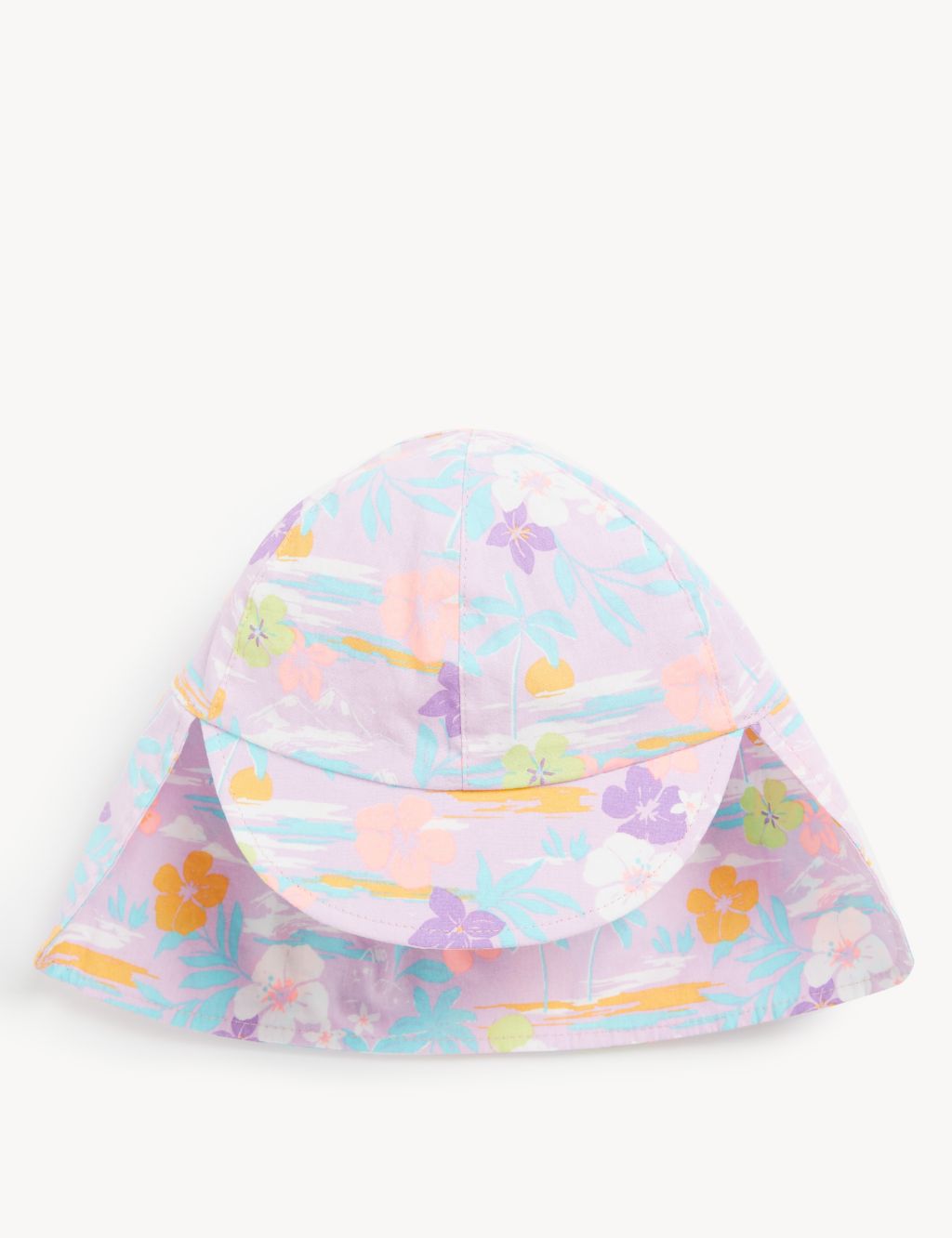 Kids' Pure Cotton Floral Sun Hat (0-6 Yrs) image 1