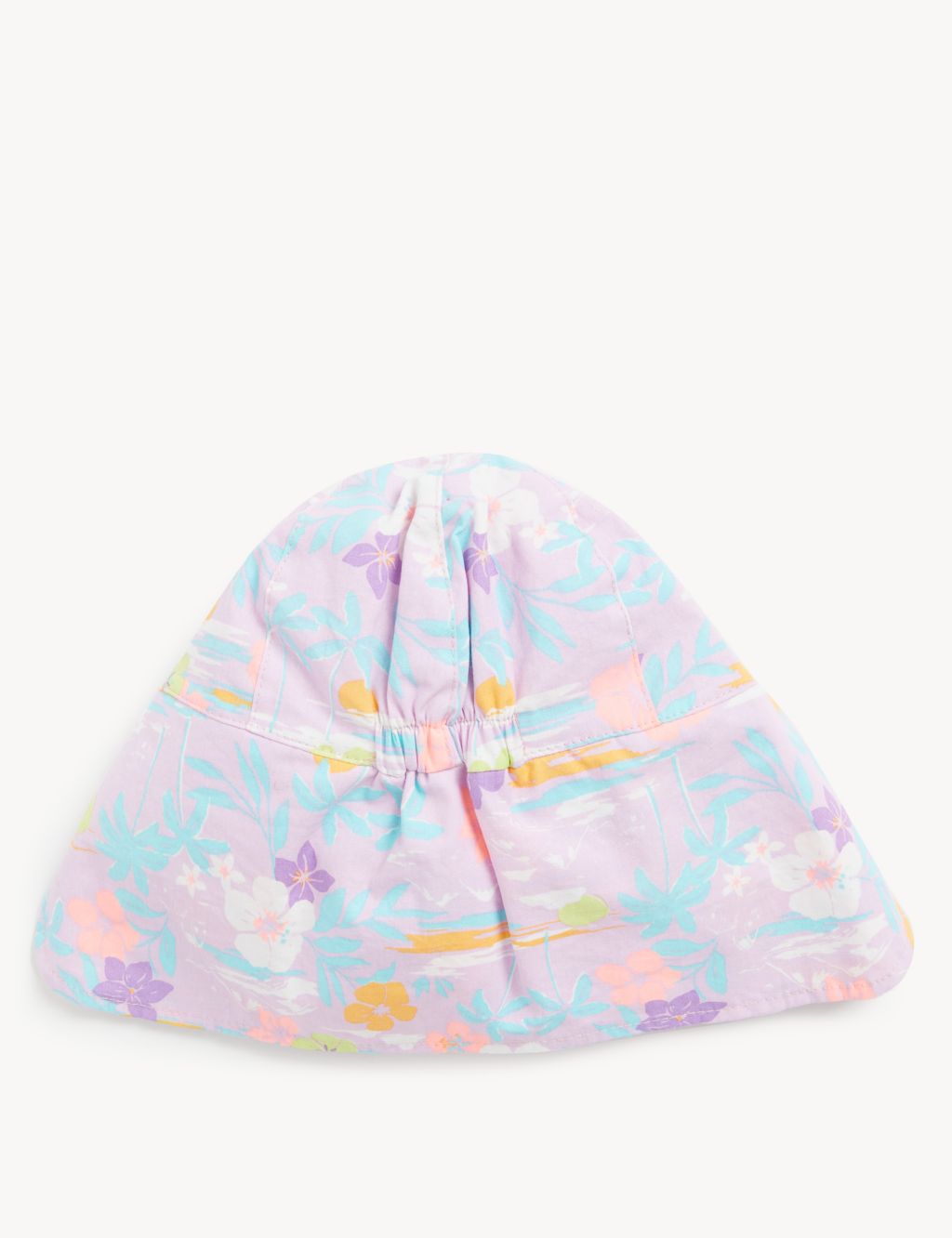 Kids' Pure Cotton Floral Sun Hat (0-6 Yrs) image 2