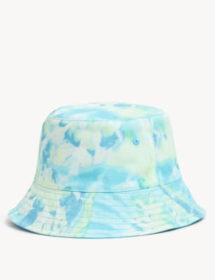 

Unisex,Boys,Girls M&S Collection Kids' Pure Cotton Tie Dye Sun Hat (12 Mths-13 Yrs) - Turquoise, Turquoise