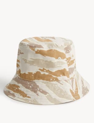 

M&S Collection Sonnenhut für Kinder aus reiner Baumwolle mit Camouflagemuster (1-13 J.) - Calico, Calico