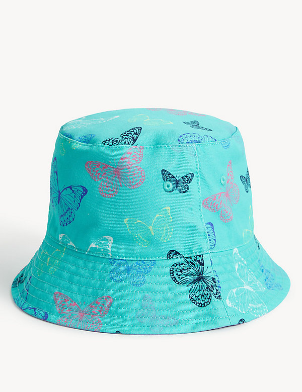 Gorro para verano infantil 100% algodón diseño de mariposas (1-13 años) | M&S