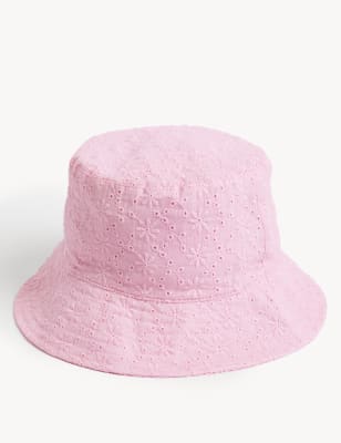 

Girls M&S Collection Kids' Pure Cotton Embroidered Sun Hat (1 - 13 Yrs) - Cool Pink, Cool Pink