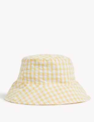 

Girls M&S Collection Kids' Pure Cotton Gingham Sun Hat (1-13 Yrs) - Sunshine, Sunshine