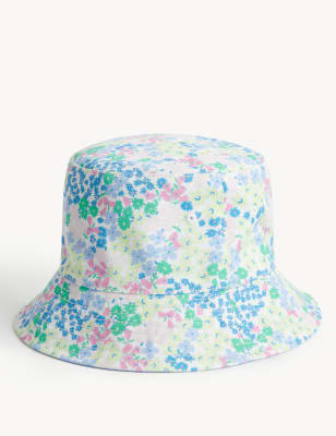 

Girls M&S Collection Kids' Pure Cotton Floral Sun Hat (1-13 Yrs) - Multi, Multi