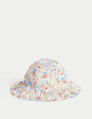 Kids' Pure Cotton Reversible Sun Hat (0-12 Mths)