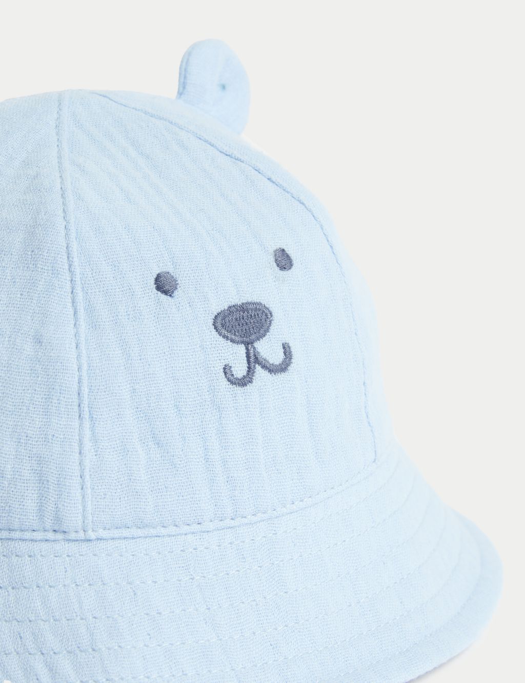 Kids' Pure Cotton Bear Sun Hat (0-18 Mths) image 3