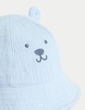 Pure Cotton Bear Sun Hat (0-18 Mths)