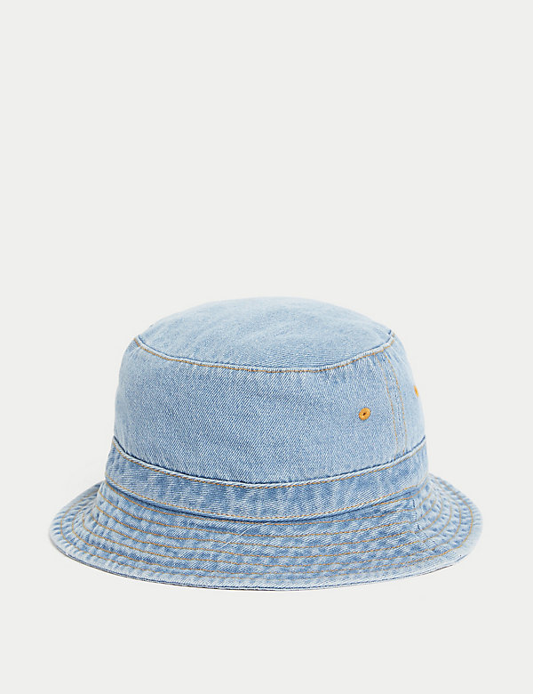 Kids Cotton Plain Bucket Hat (1-13 Yrs) - GR