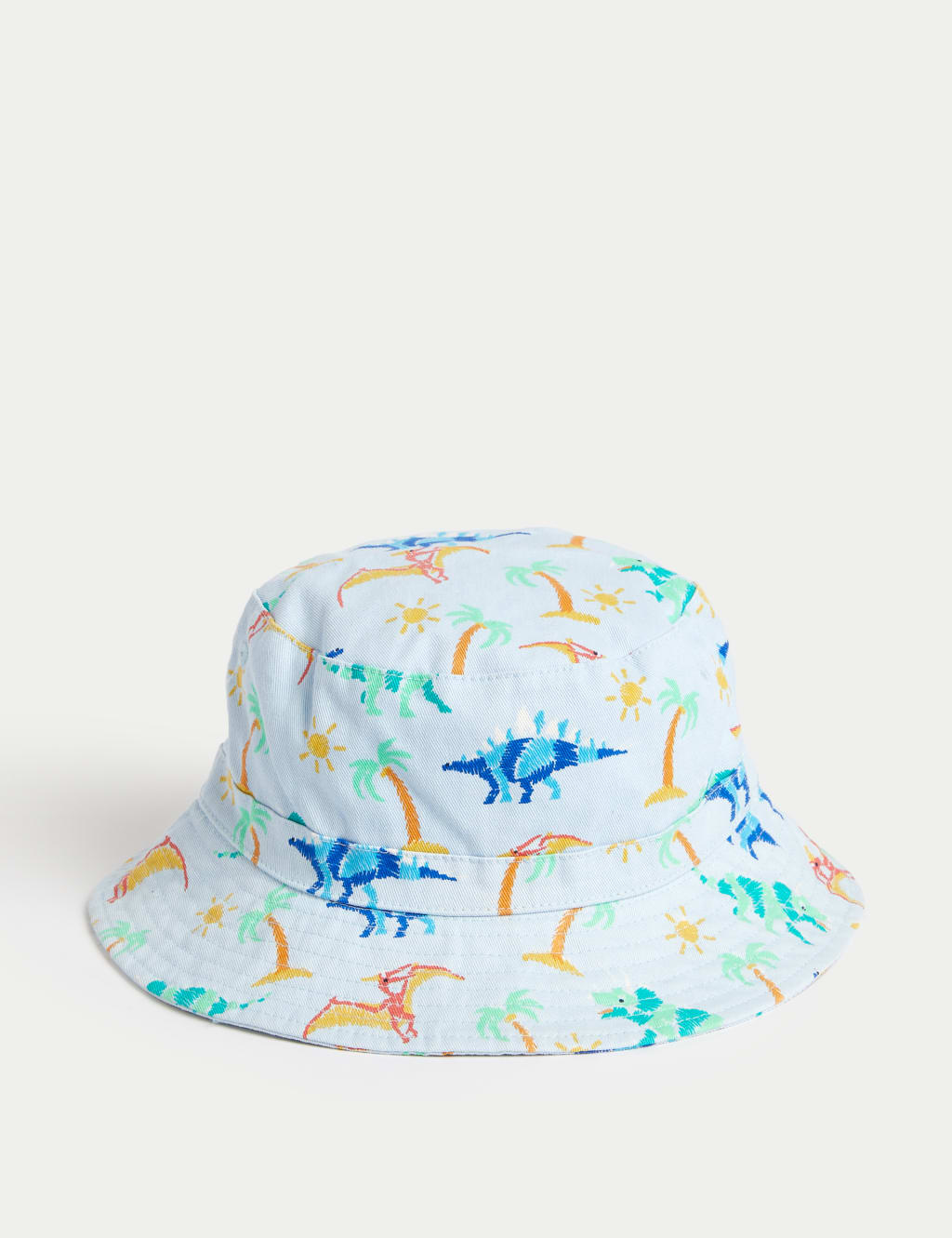 Kids' Pure Cotton Dino Print Sun Hat (1-13 Yrs) image 1