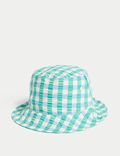 Kids' Pure Cotton Checked Sun Hat (1-6 Yrs)
