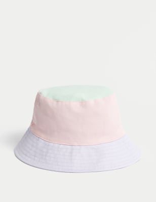 Kids' Pure Cotton Colour Block Sun Hat (1-13 Yrs)