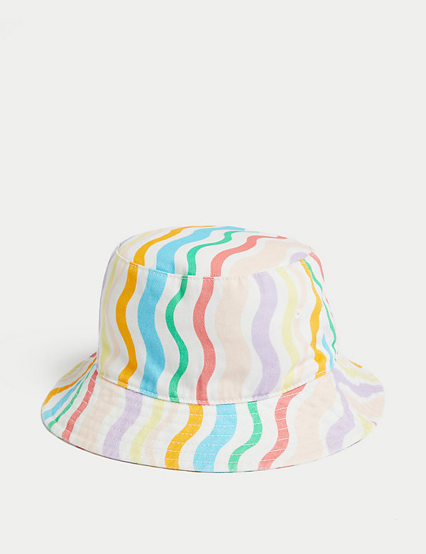 Kids' Pure Cotton Striped Sun Hat (1-13 Yrs) - NO