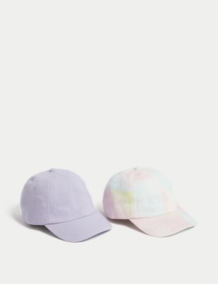 

Girls M&S Collection Kids' 2pk Pure Cotton Baseball Caps (1-13 Yrs) - Lilac Mix, Lilac Mix