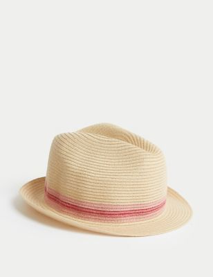M&S Girls Collapsible Sun Hat (18 Mths-13 Yrs) - 3-6y - Natural, Natural