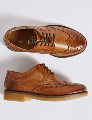 Kids' Leather Brogue Shoes (5 Small - 12 Small) 
