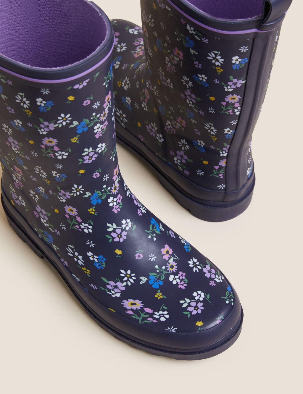 Kids' Floral Wellies (13 Small - 6 Large) image 1