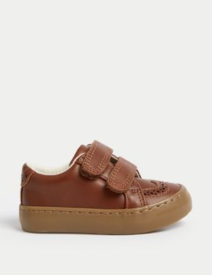 M&S Boy's Kid's Freshfeet Riptape Shoes (3 Small - 13 Small) - 7 SSTD - Tan, Tan