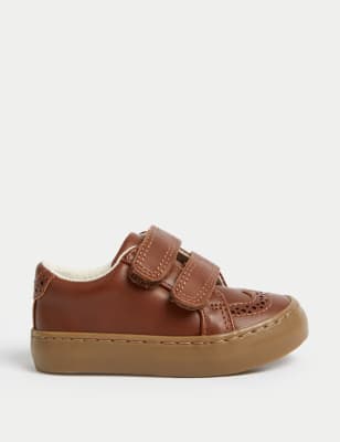 M&S Boys Freshfeet Riptape Shoes (3 Small - 13 Small) - 4SSTD - Tan, Tan