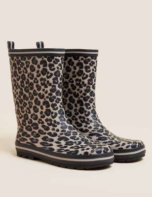 womens animal print wellies