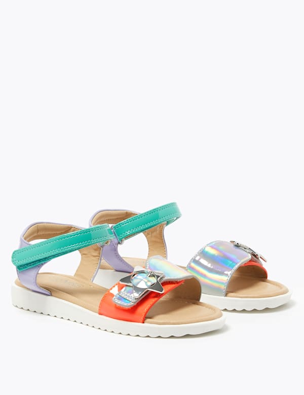 Kids' Colour Block Riptape Sandals (5 Small - 12 Small)