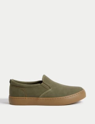 

Boys M&S Collection Kids' Freshfeet™ Slip-on Shoes (1 Large - 7 Large) - Khaki, Khaki