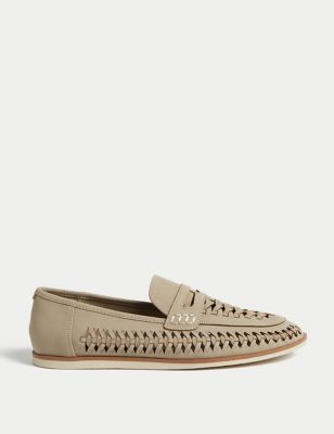 

Boys M&S Collection Kids' Woven Slip-On Loafers (3 Large - 7 Large) - Stone, Stone
