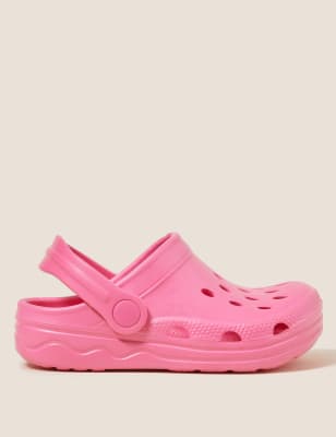 Marks And Spencer Unisex,Boys,Girls M&S Collection Kids' Clogs (4 Small - 13 Small) - Pink, Pink