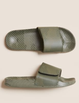 

Boys M&S Collection Kids' Camo Riptape Sliders (13 Small - 7 Large) - Green, Green