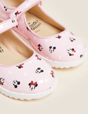M&S Girls Kids' Freshfeet  Minnie  Riptape Shoes (4 Small