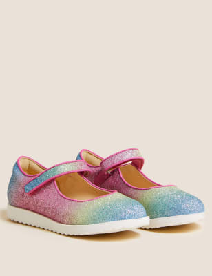

M&S Collection Zapatos infantiles Mary Jane de arco iris Freshfeet™ (4 pequeño-12 pequeño) - Multi, Multi