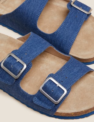 

M&S Collection Sandalias infantiles denim Freshfeet™ (13 pequeño-7 grande), Denim